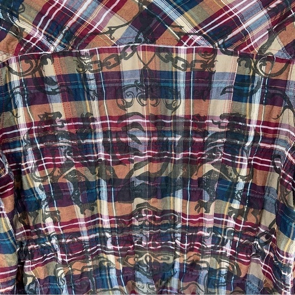 Harley Davidson Women’s Plaid Button Down Long Sleeve Size L - Picture 5 of 7